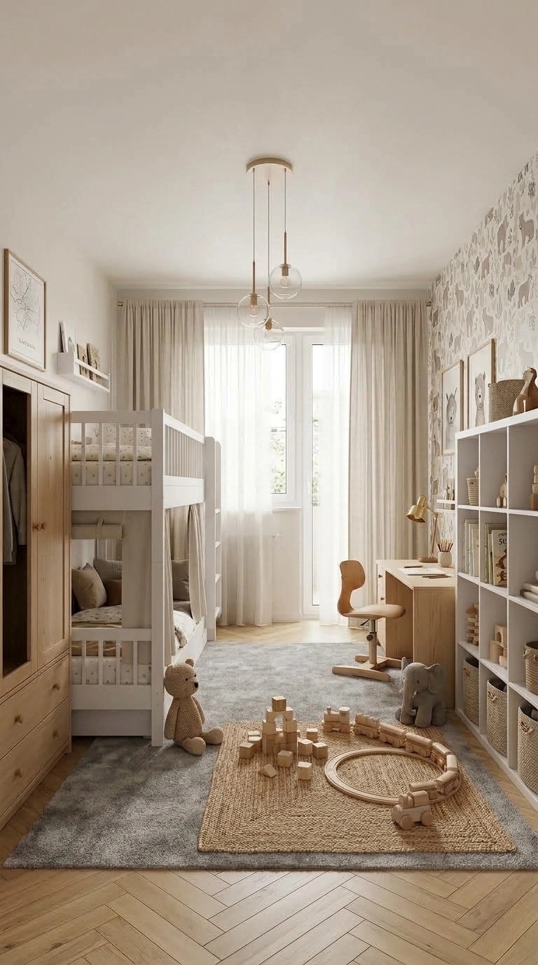 Interior design in Scandinavian style — Kids Room by GenRoom AI