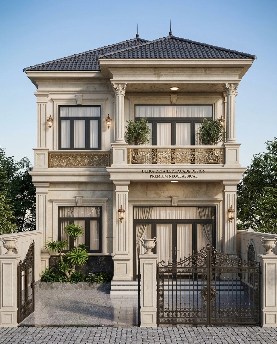 Facade design in Neoclassic Facade style — Facade by GenRoom AI