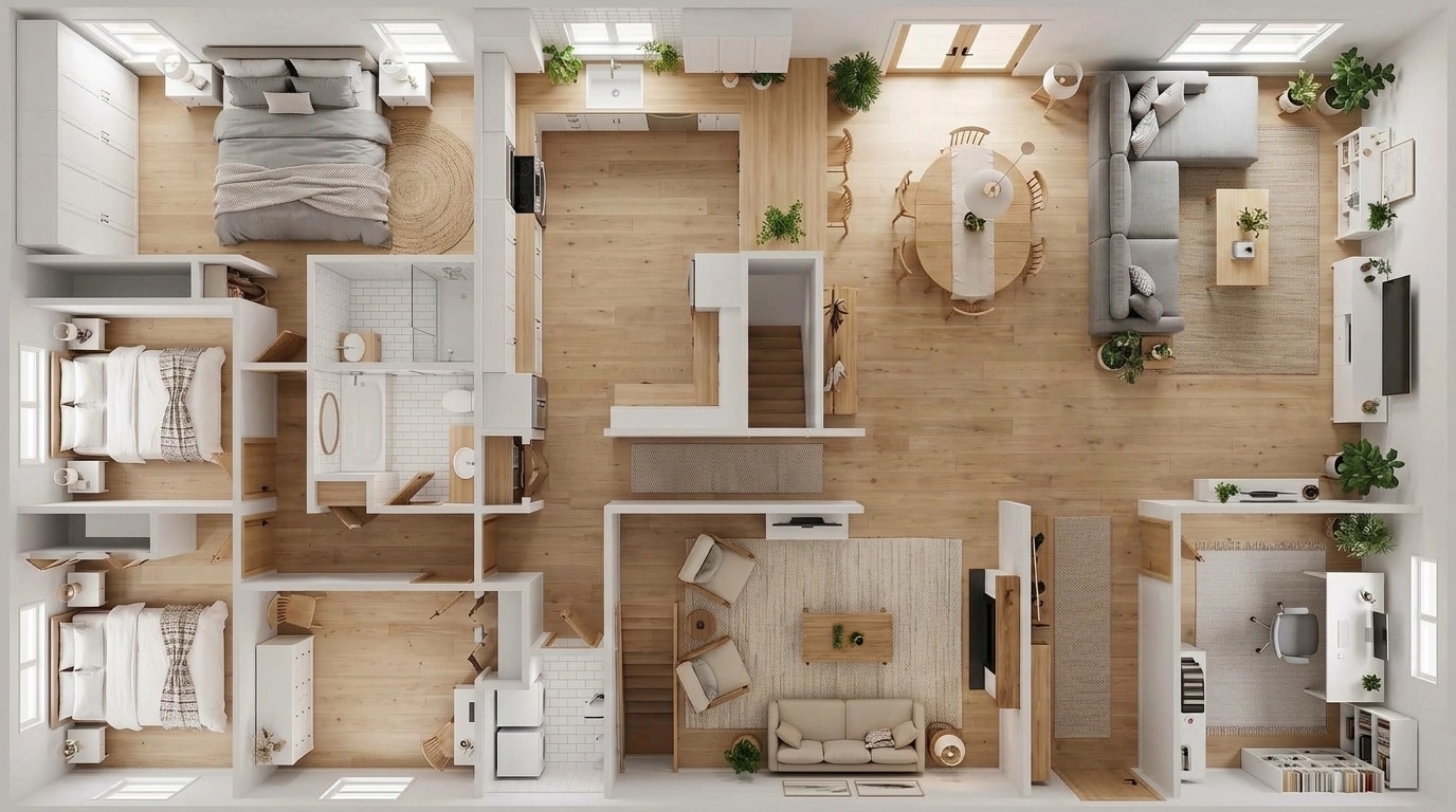 Scandinavian Living Room design — interior photo by GenRoom AI