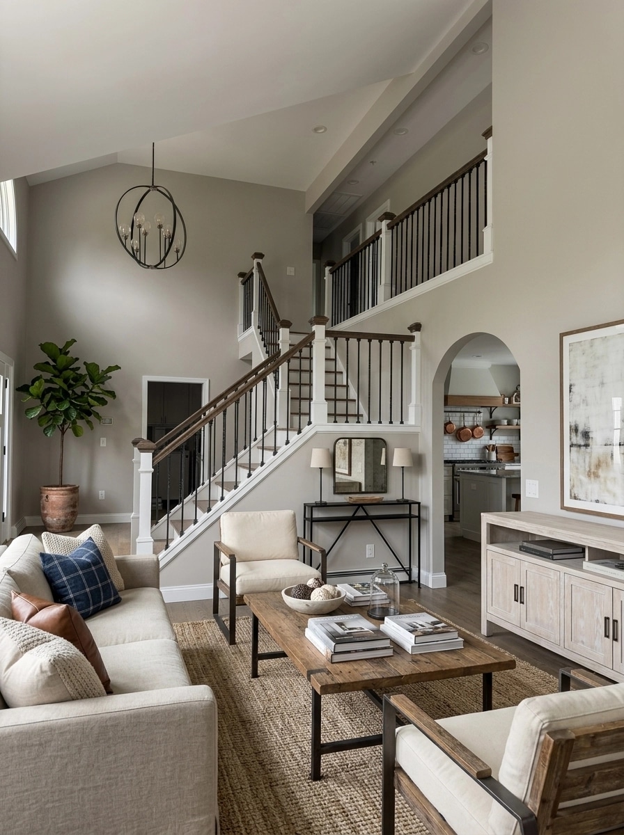 Modern Farmhouse Living Room design — interior photo by GenRoom AI