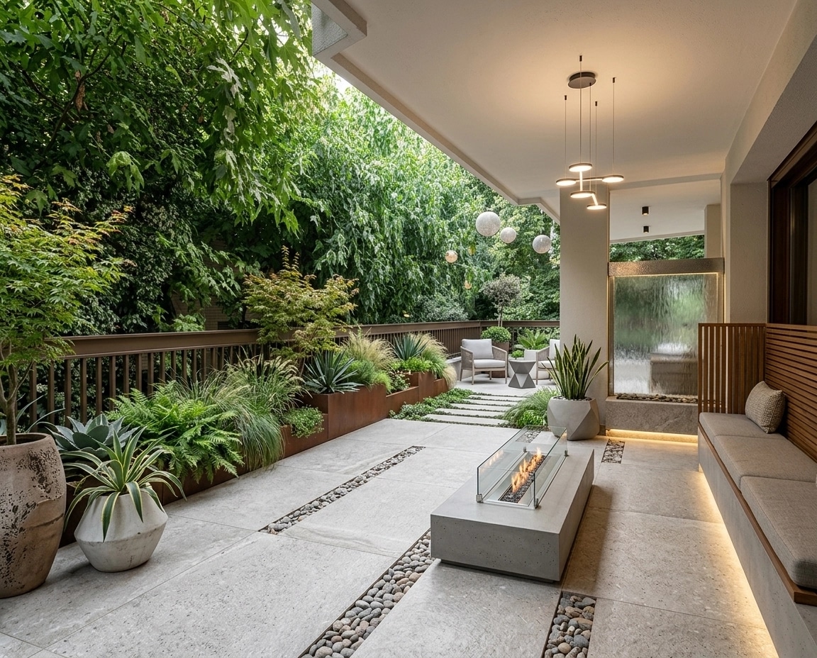 Landscape design in Contemporary Yard style — Yard by GenRoom AI