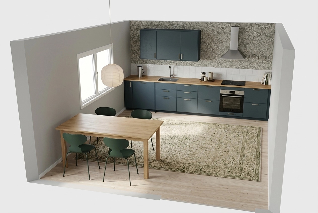 Interior design in Scandinavian style — Kitchen by GenRoom AI