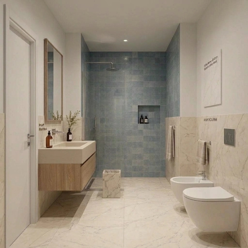 Interior design in Scandinavian style — Bathroom by GenRoom AI