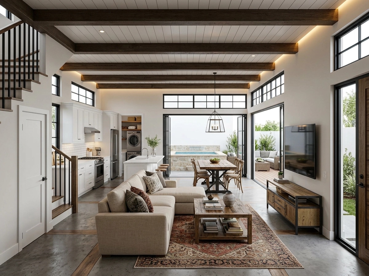 Modern Farmhouse Living Room design — interior photo by GenRoom AI