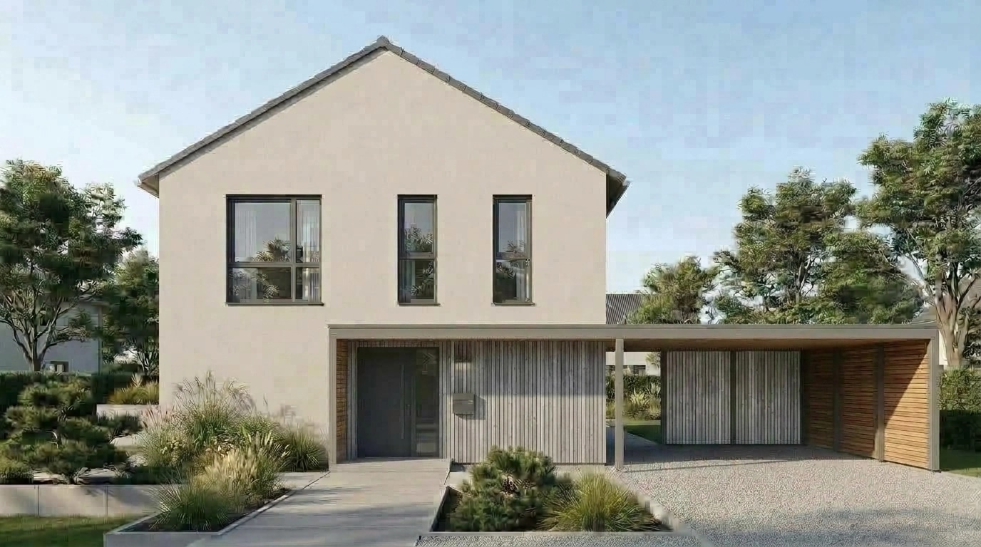 Facade design in German Modernist Facade style — Facade by GenRoom AI