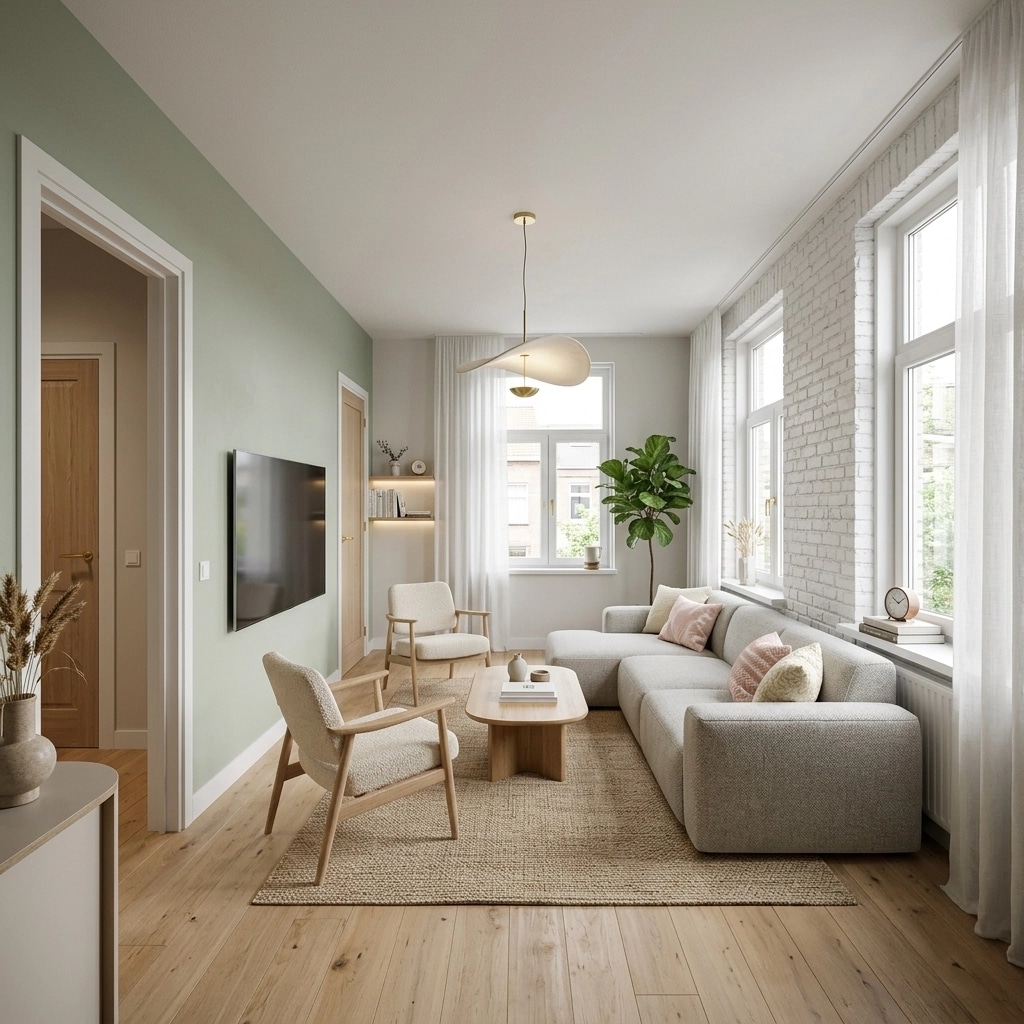 Interior design in Scandinavian style — Living Room by GenRoom AI
