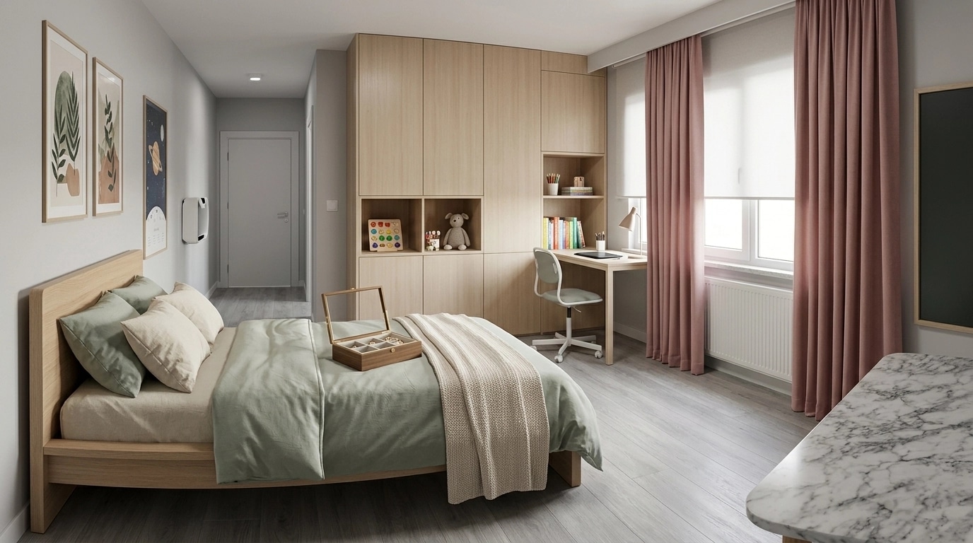 Minimalism Camera dei Bambini design — interior photo by GenRoom AI