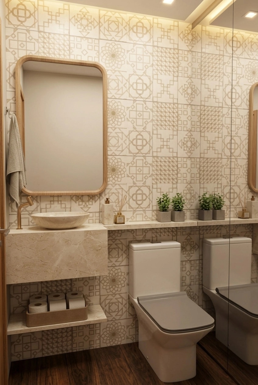 Bathroom interior in Contemporary style — photo by GenRoom AI