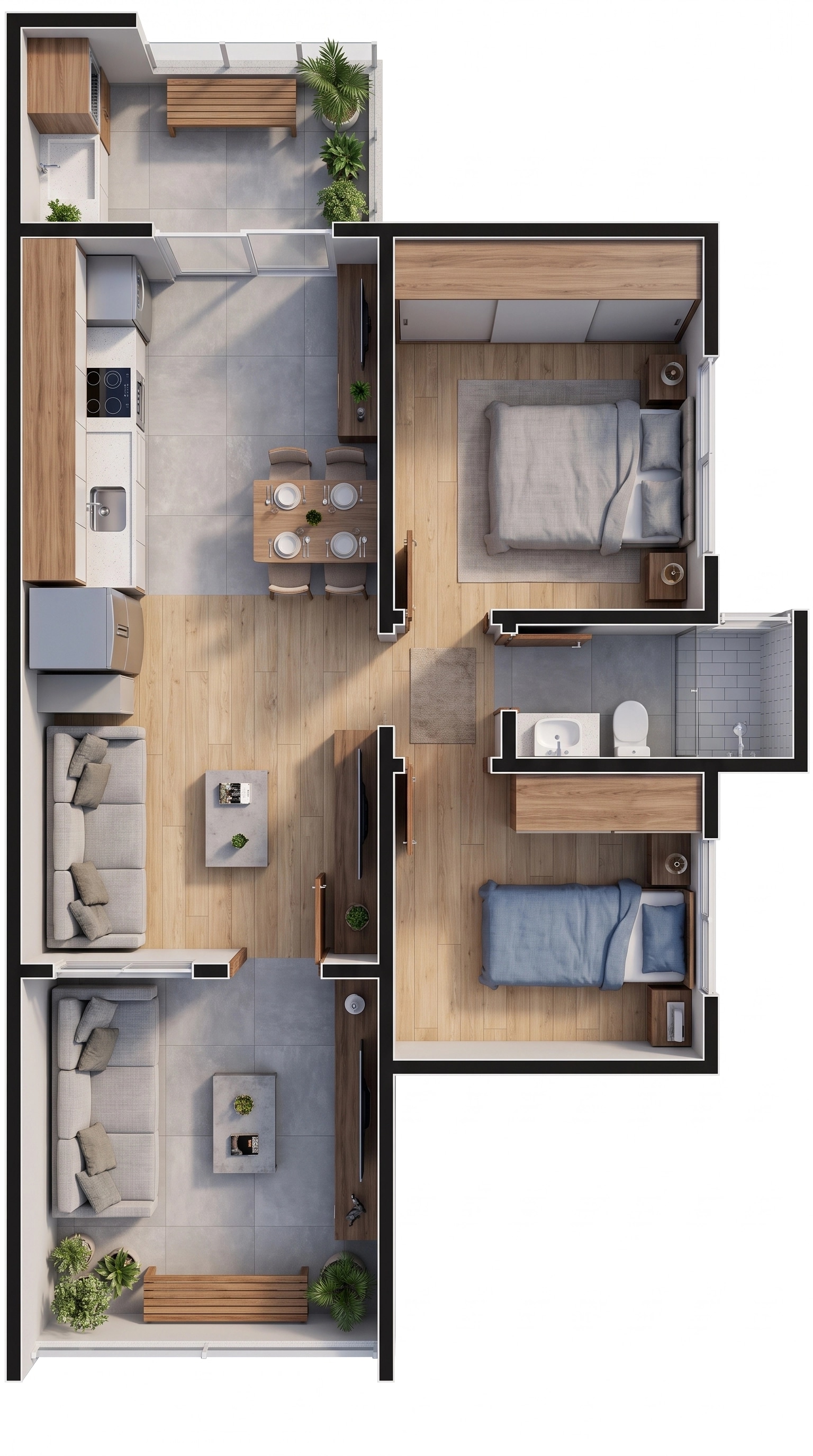 Interior design in Contemporary style — Living Room by GenRoom AI