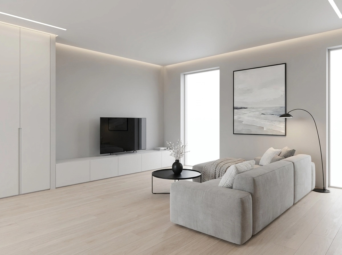 Hallway interior in Minimalism style — photo by GenRoom AI