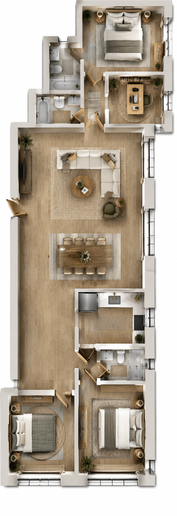 Interior design in Modern Farmhouse style — Living Room by GenRoom AI