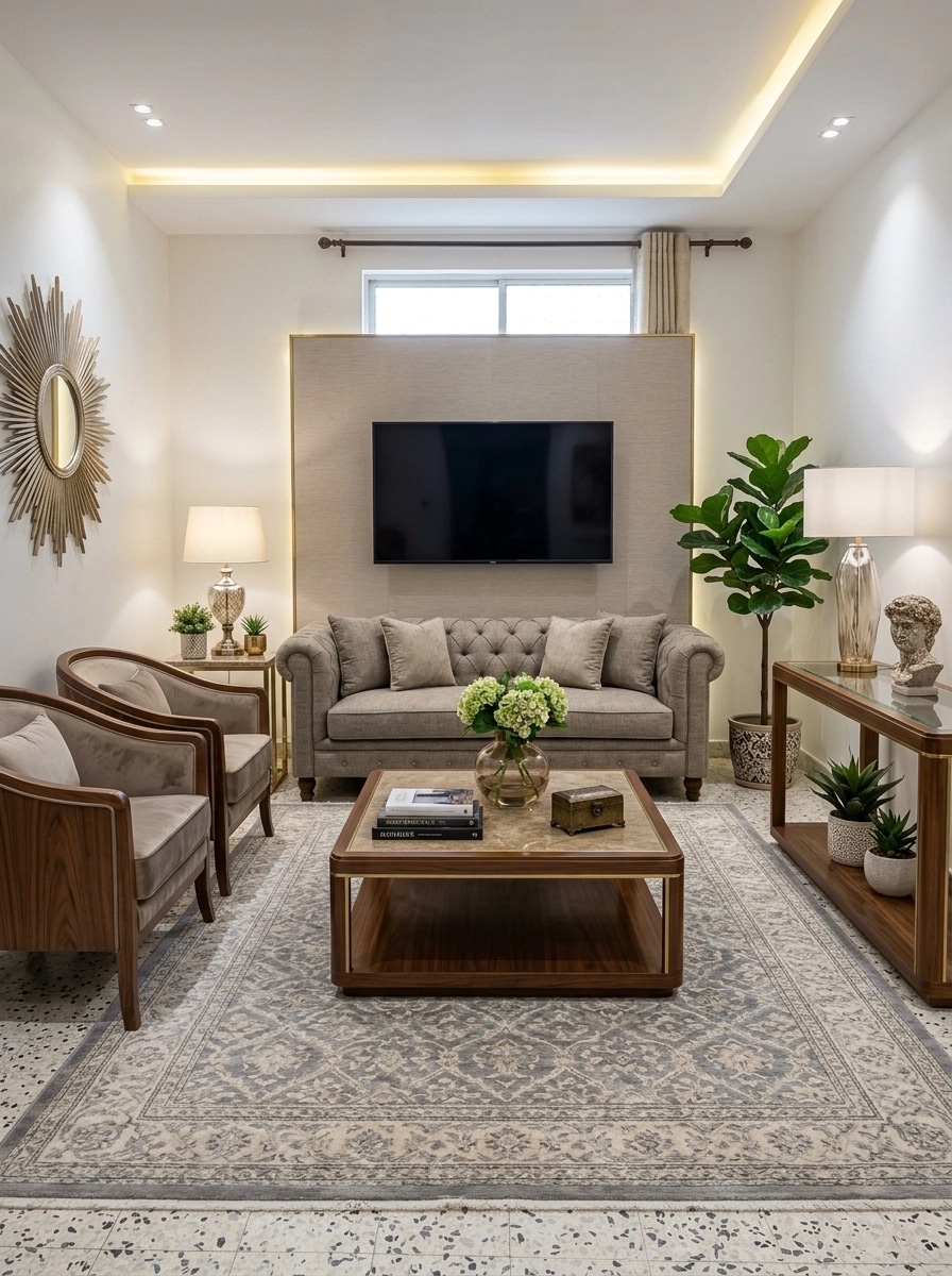 Interior design in Transitional style — Living Room by GenRoom AI
