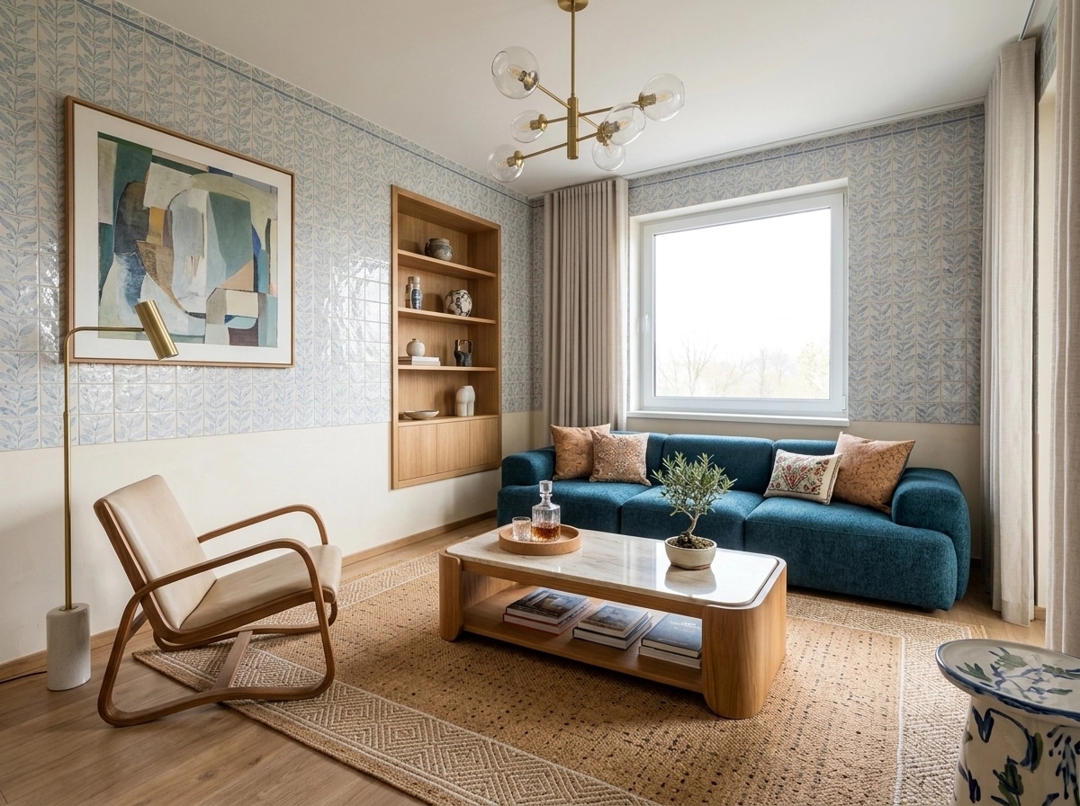 Interior design in Portuguese Modern style — Living Room by GenRoom AI