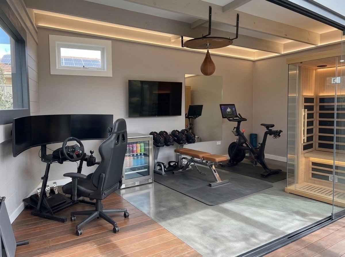 Interior design in Contemporary style — gym by GenRoom AI