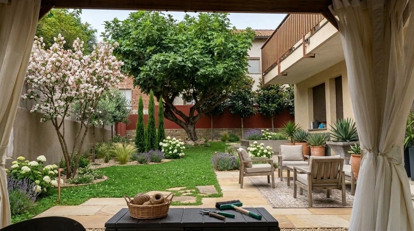 Mediterranean Yard Yard design — yard photo by GenRoom AI