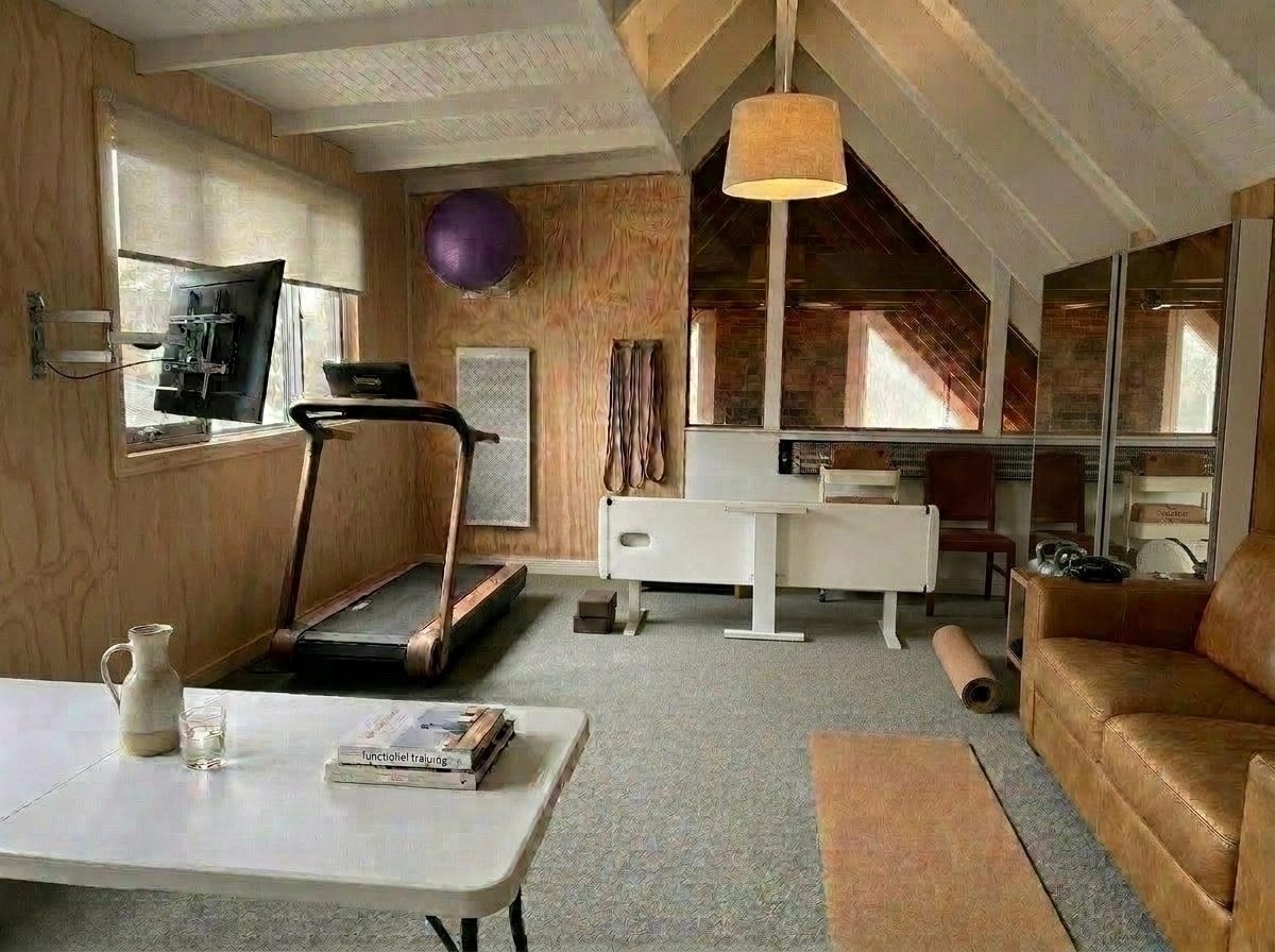 Interior design in Scandinavian style — gym by GenRoom AI