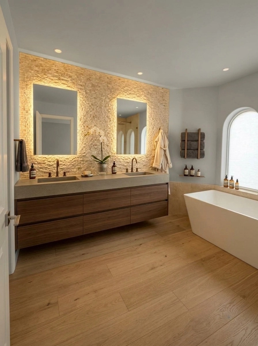 Minimalism Bathroom design — interior photo by GenRoom AI
