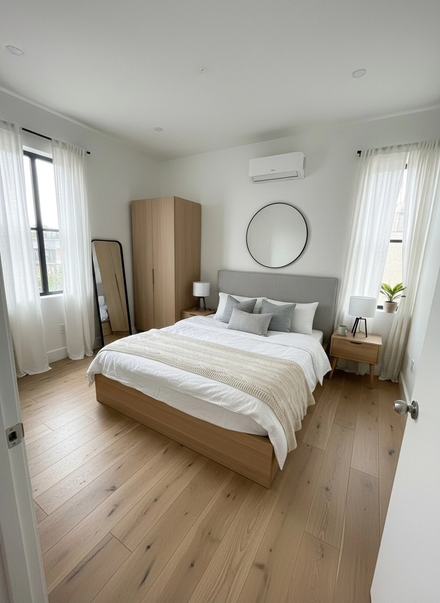 Scandinavian Bedroom design — interior photo by GenRoom AI