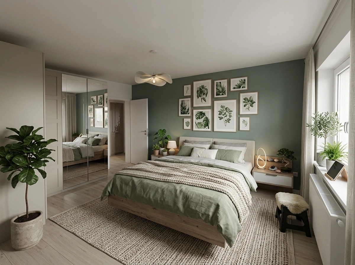 Interior design in Biophilic style — Bedroom by GenRoom AI