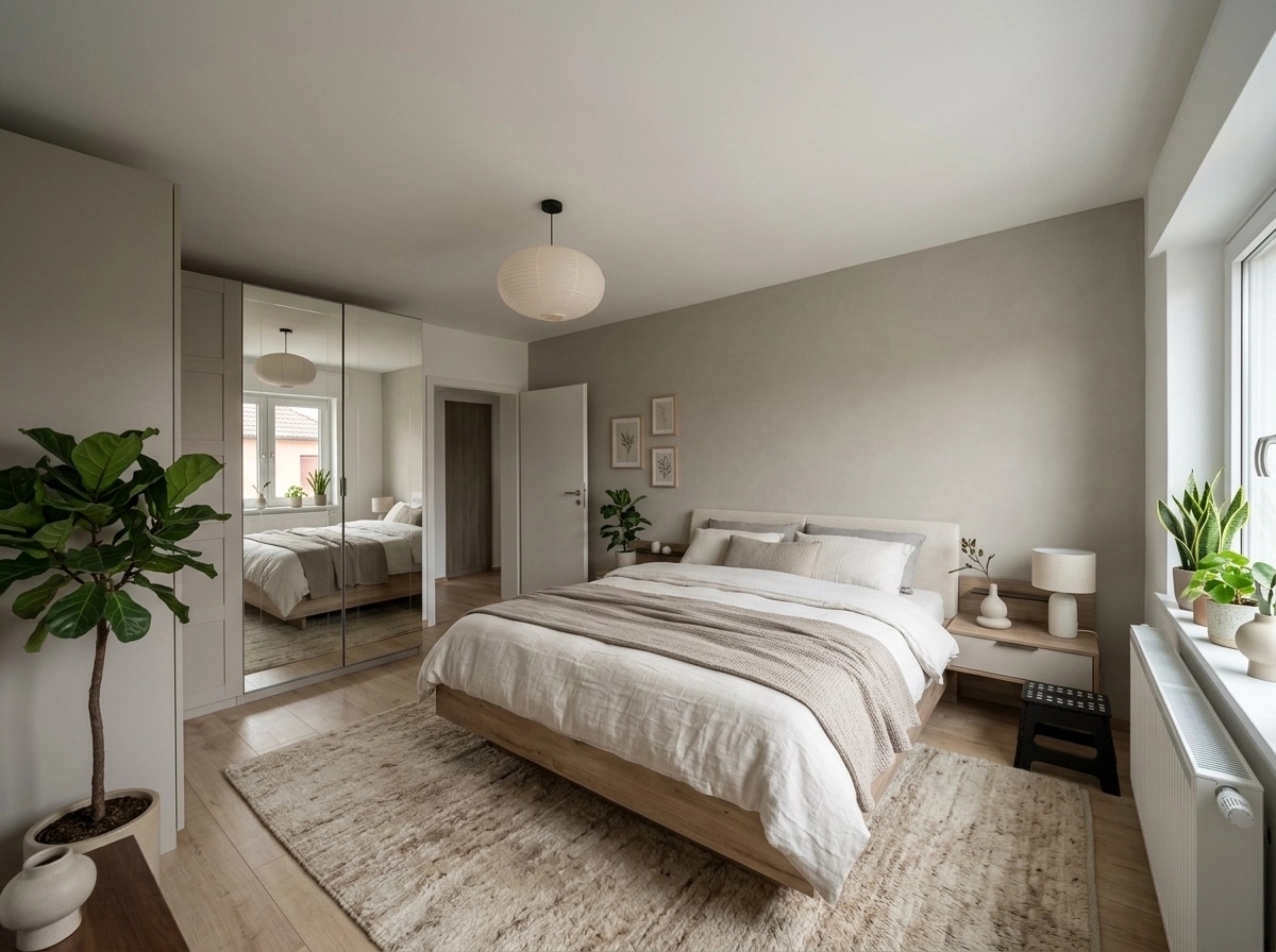 Japandi Bedroom design — interior photo by GenRoom AI