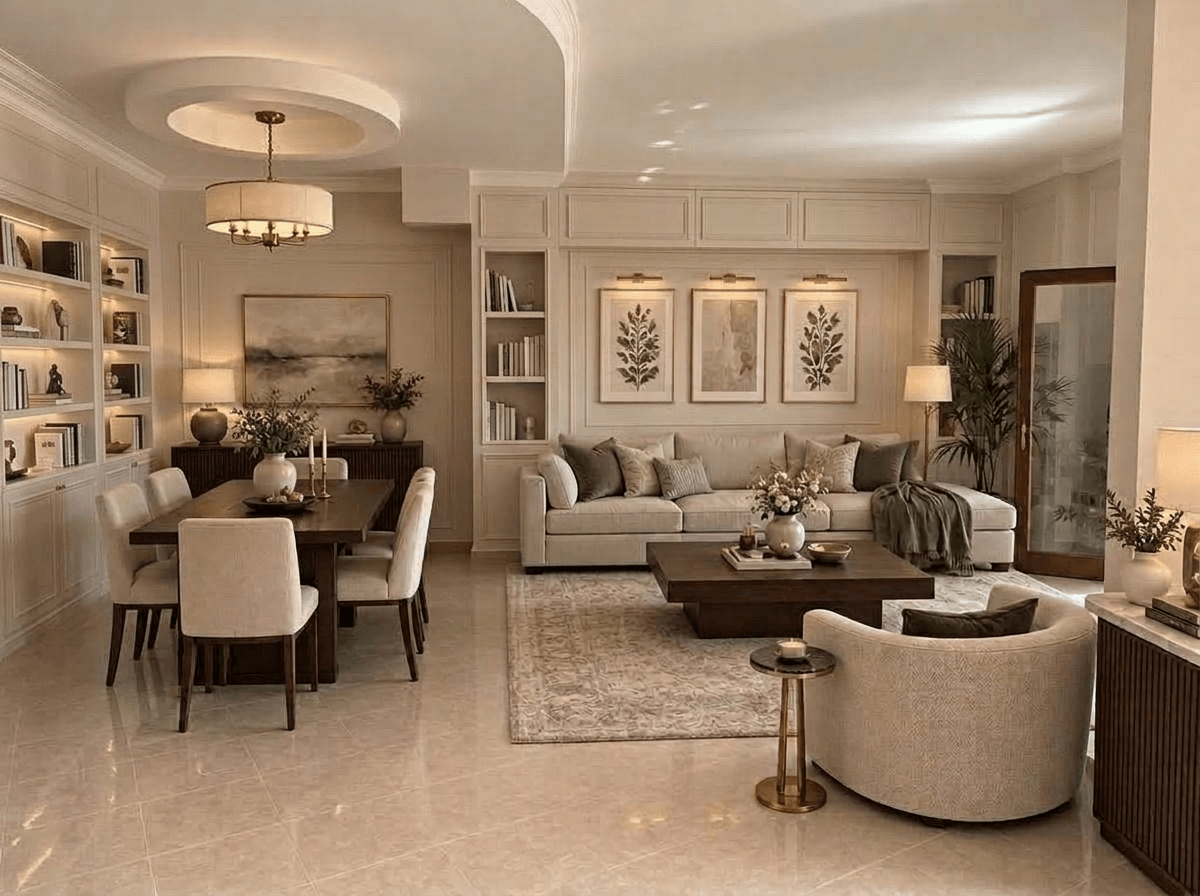 Interior design in Neoclassic style — Living Room by GenRoom AI