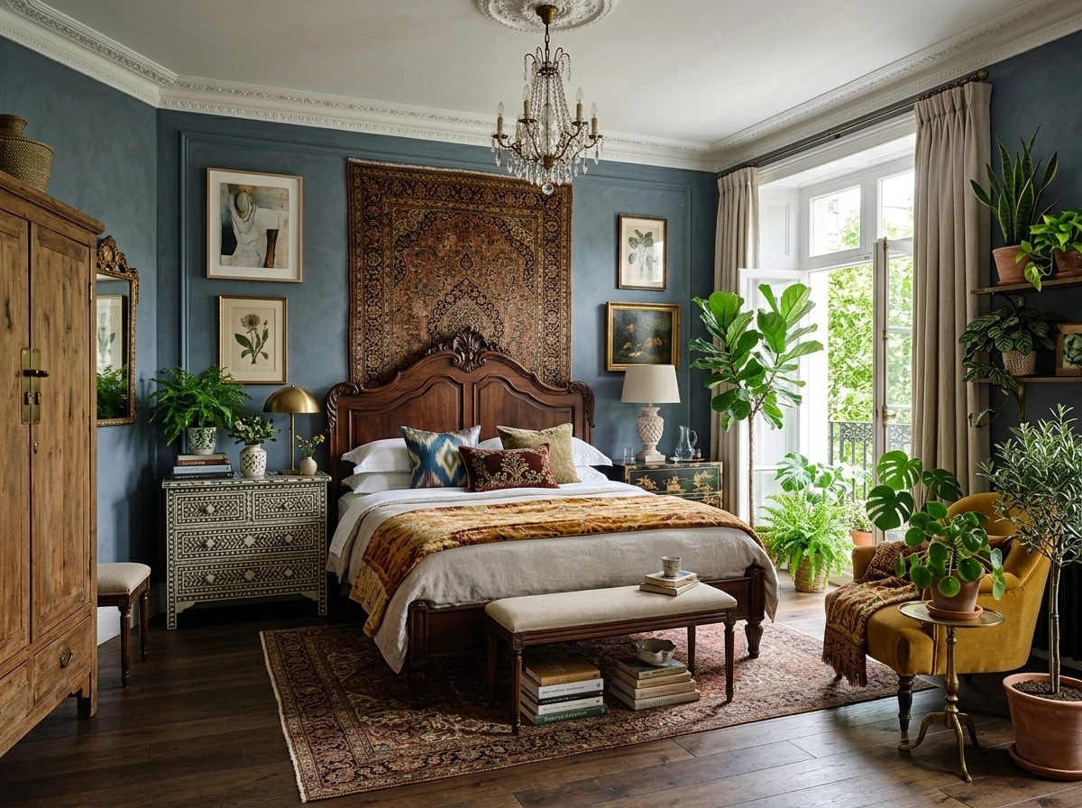 Design d'interni in stile Eclectic — Camera da letto di GenRoom AI