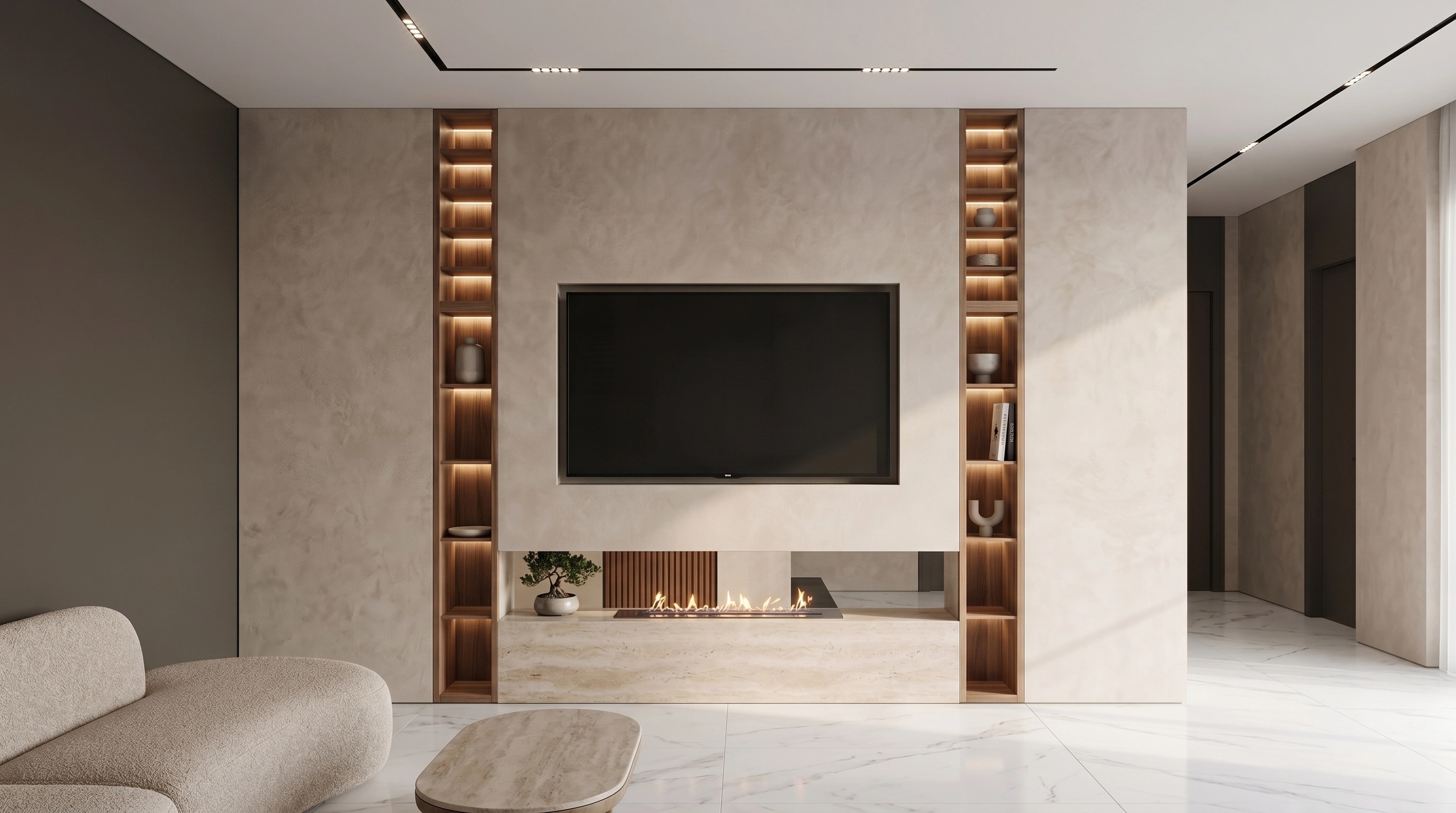 Minimalism Living Room design — interior photo by GenRoom AI
