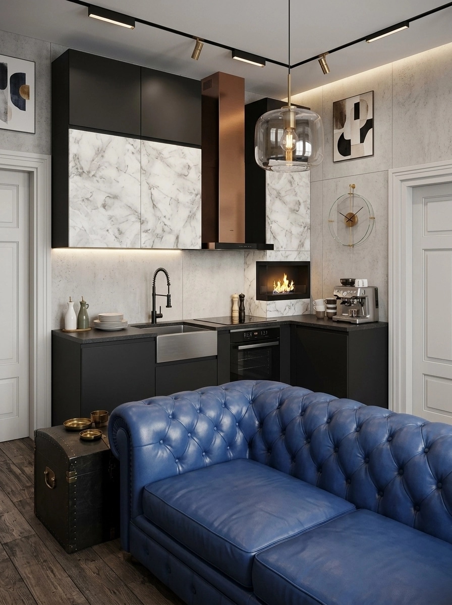 Kitchen interior in Contemporary style — photo by GenRoom AI