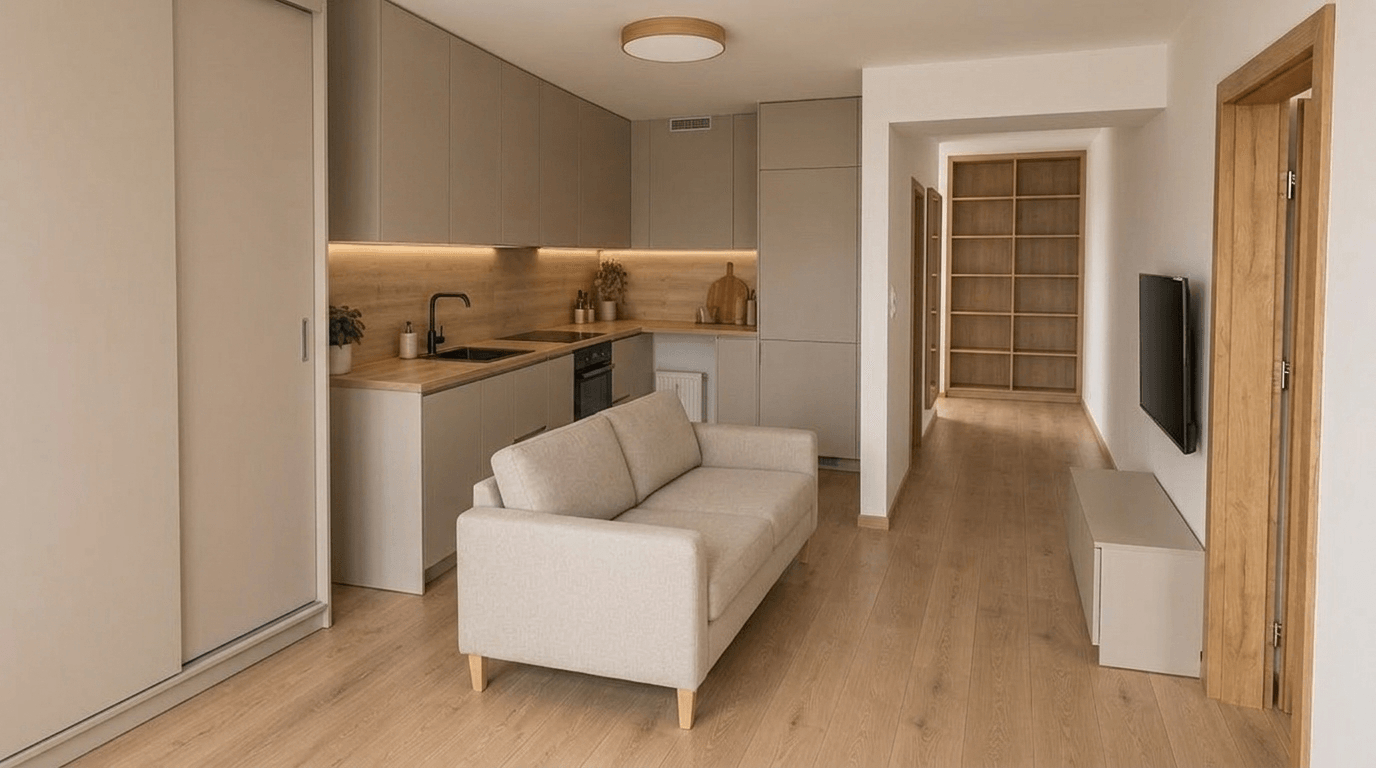 Minimalism Kitchen design — interior photo by GenRoom AI
