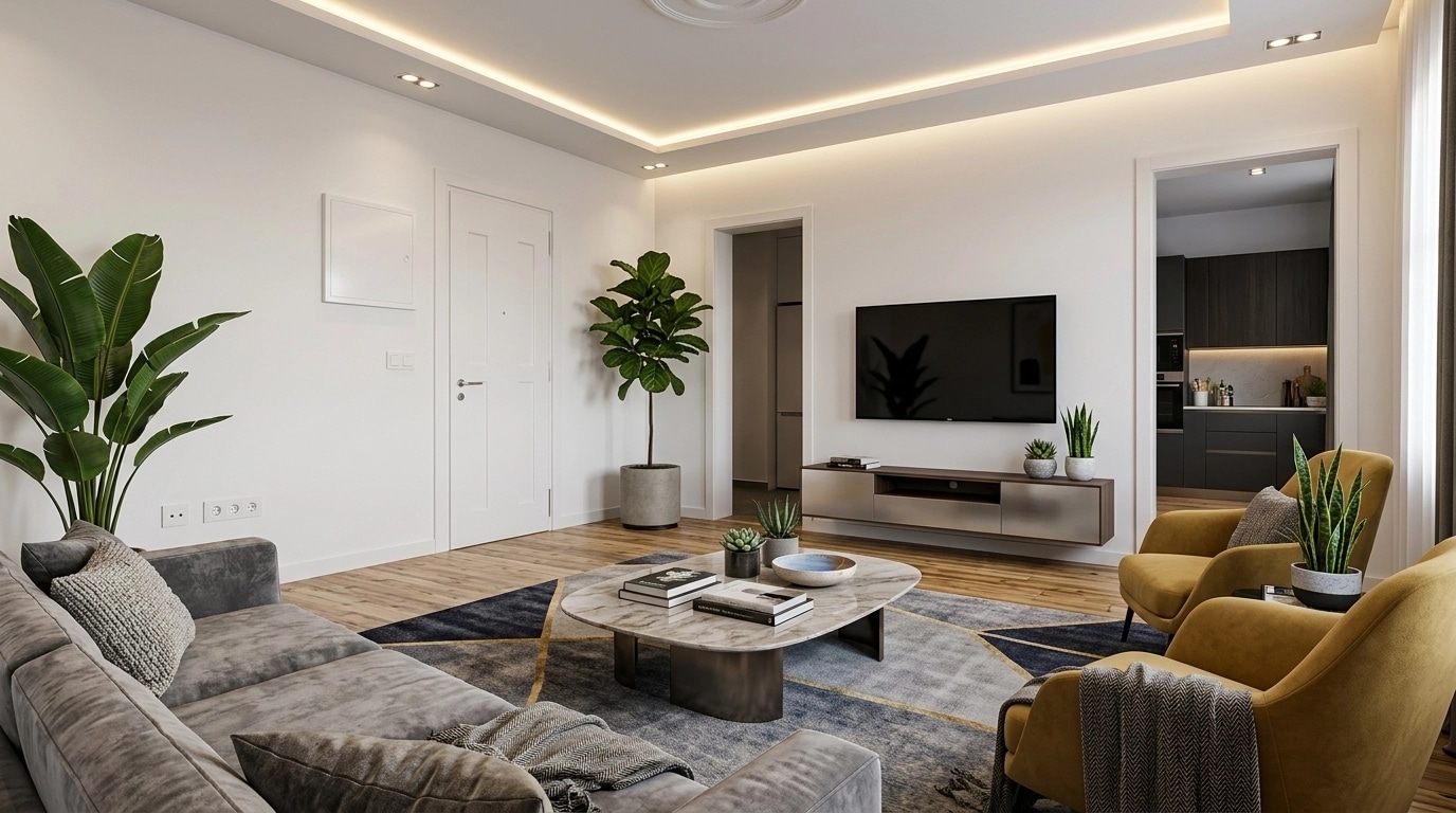 Interior design in Contemporary style — Living Room by GenRoom AI