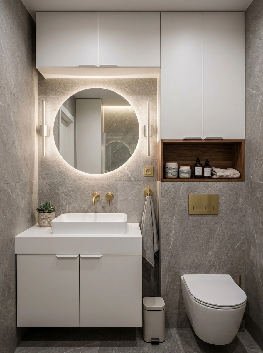 Bathroom interior in Contemporary style — photo by GenRoom AI