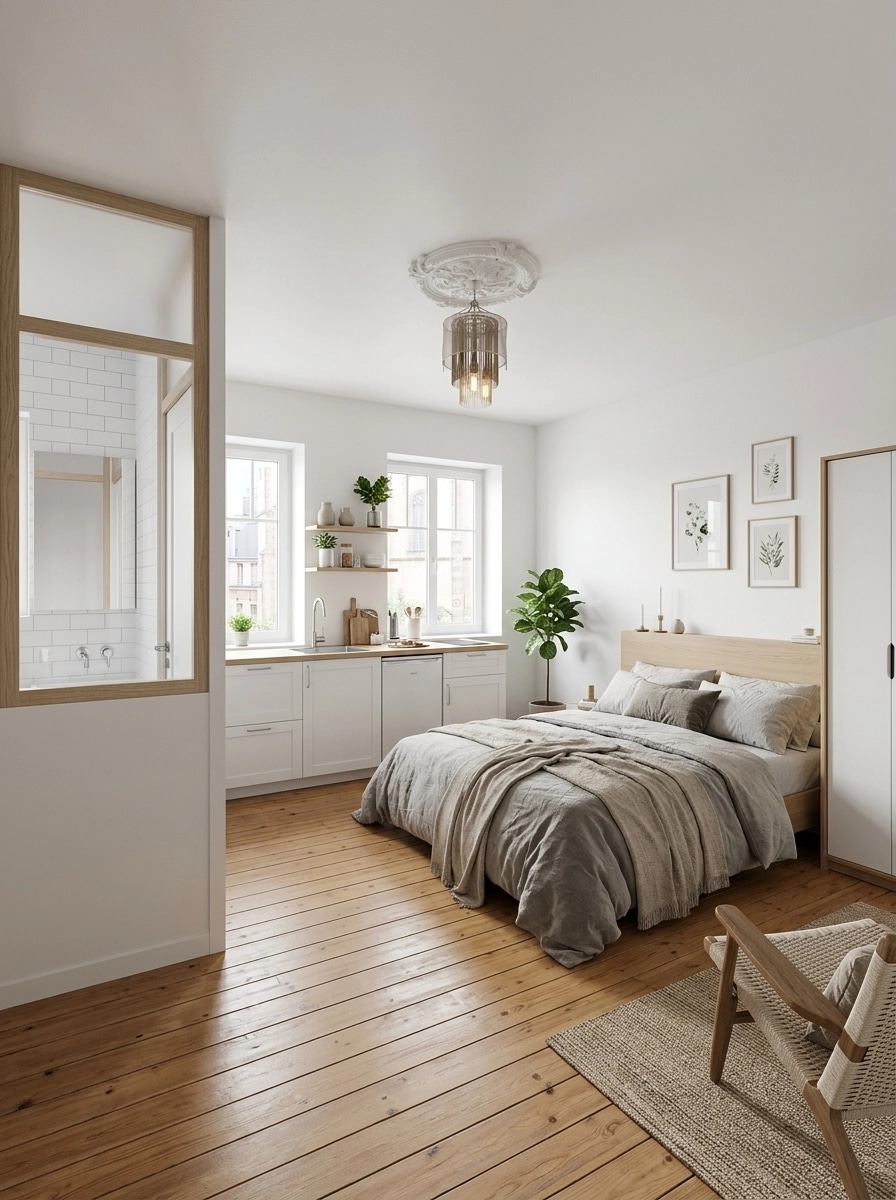 Interior design in Scandinavian style — studio by GenRoom AI
