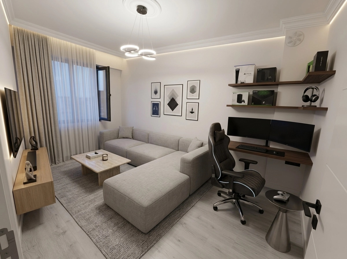 Minimalism Living Room design — interior photo by GenRoom AI