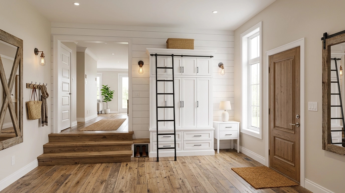Hallway interior in Modern Farmhouse style — photo by GenRoom AI