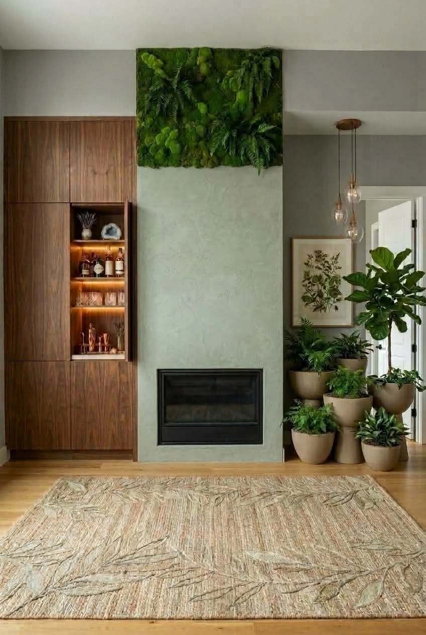 Interior design in Biophilic style — Living Room by GenRoom AI