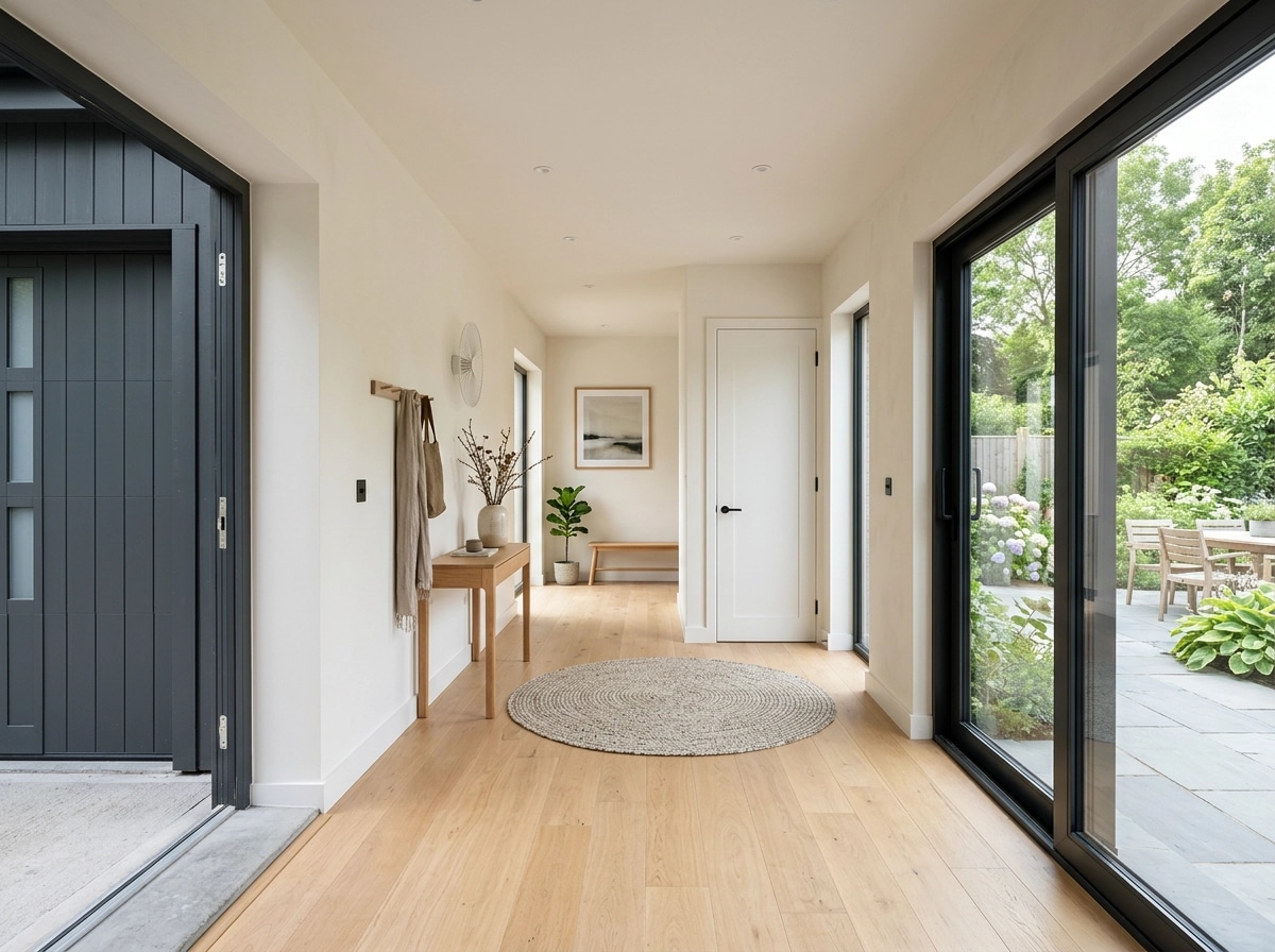Hallway interior in Scandinavian style — photo by GenRoom AI