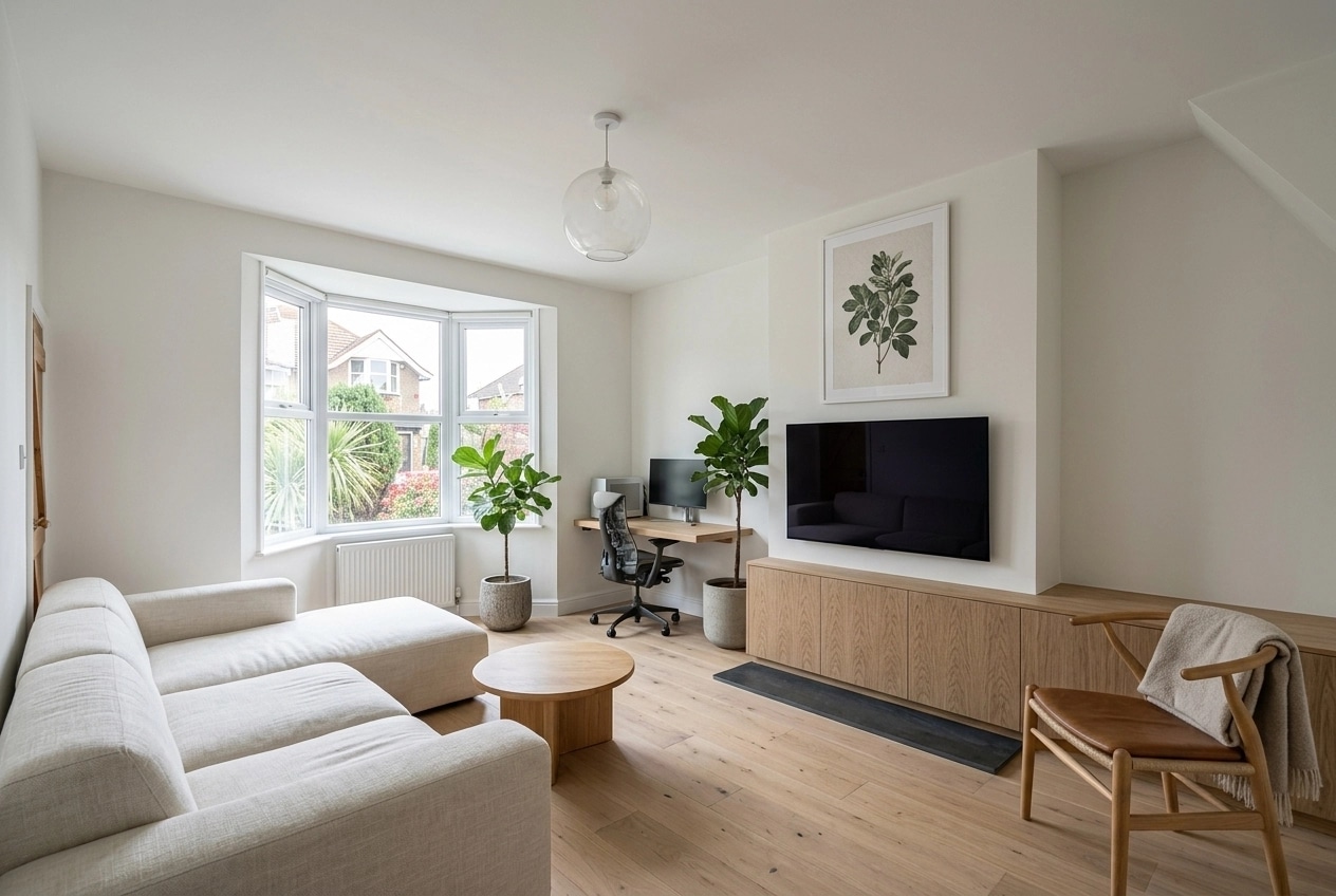 Minimalism Living Room design — interior photo by GenRoom AI