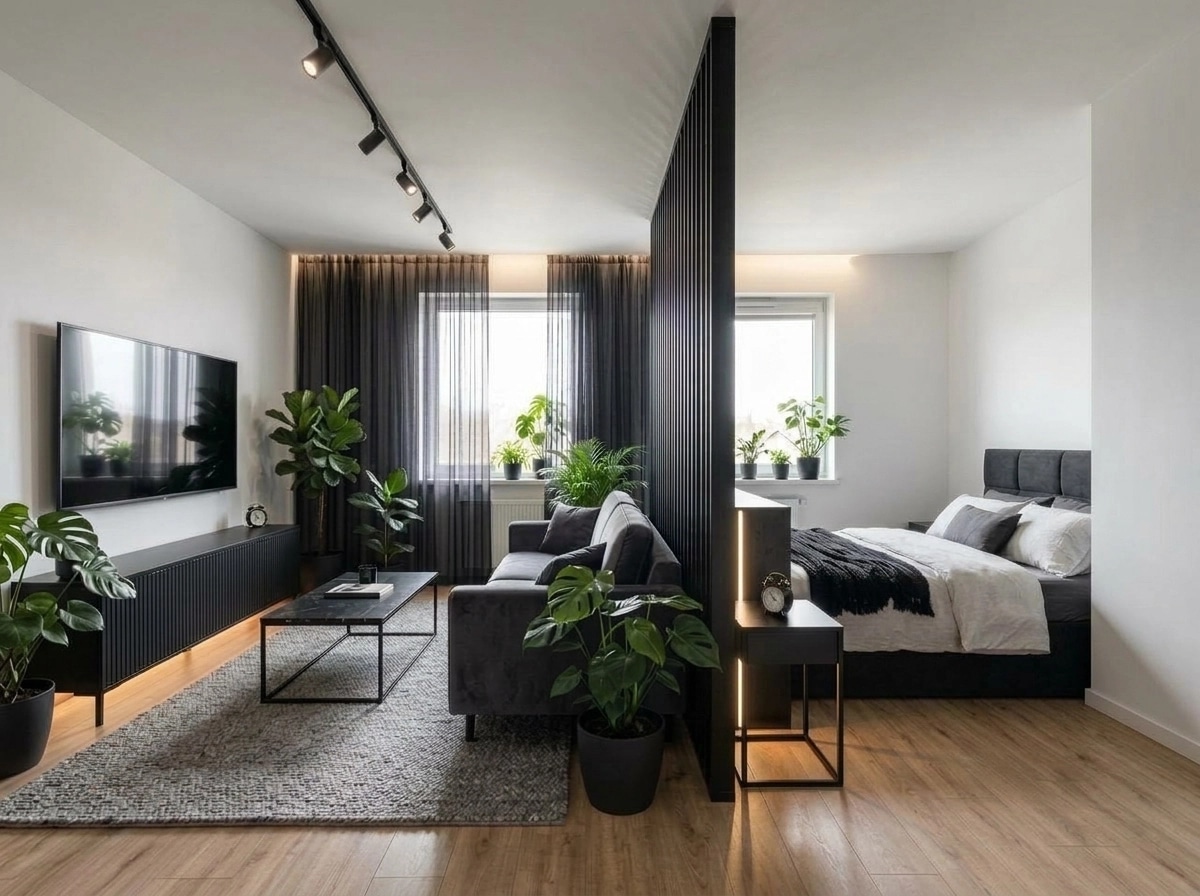 Interior design in Blacktec style — Living Room by GenRoom AI