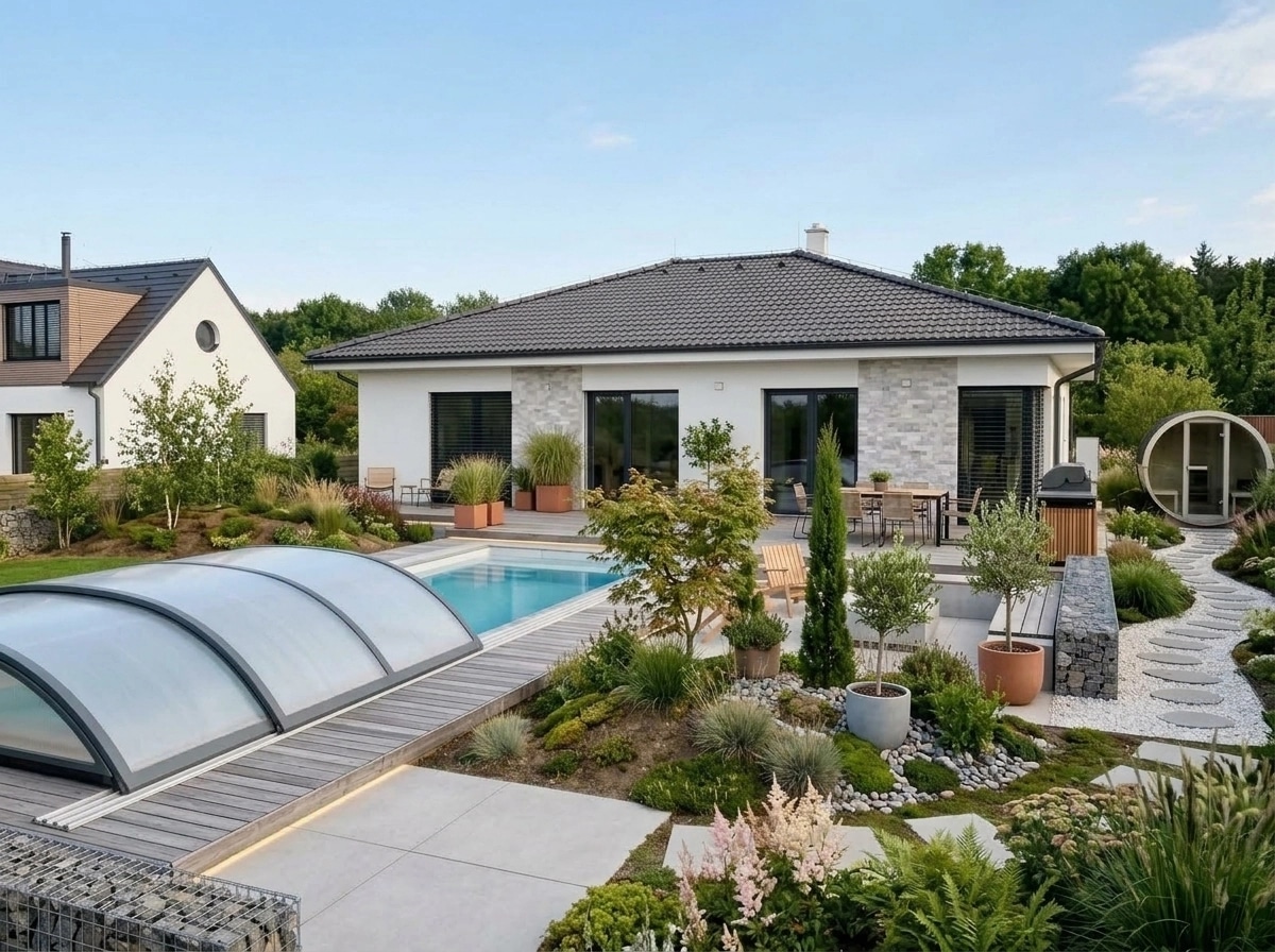 Landscape design in Scandinavian Garden style — Yard by GenRoom AI