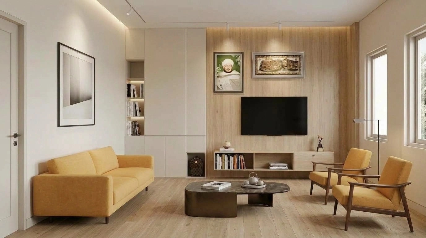 Interior design in Minimalism style — Living Room by GenRoom AI