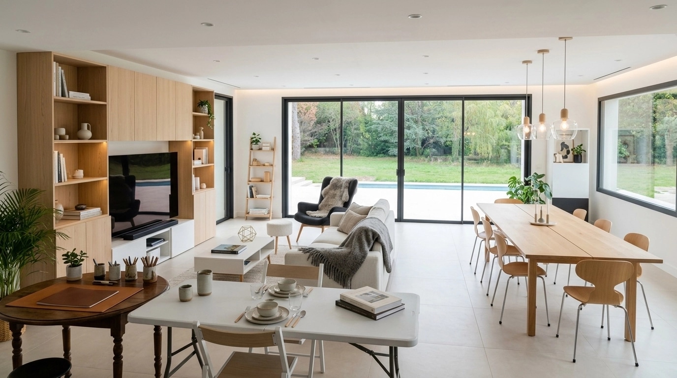 Scandinavian Living Room design — interior photo by GenRoom AI