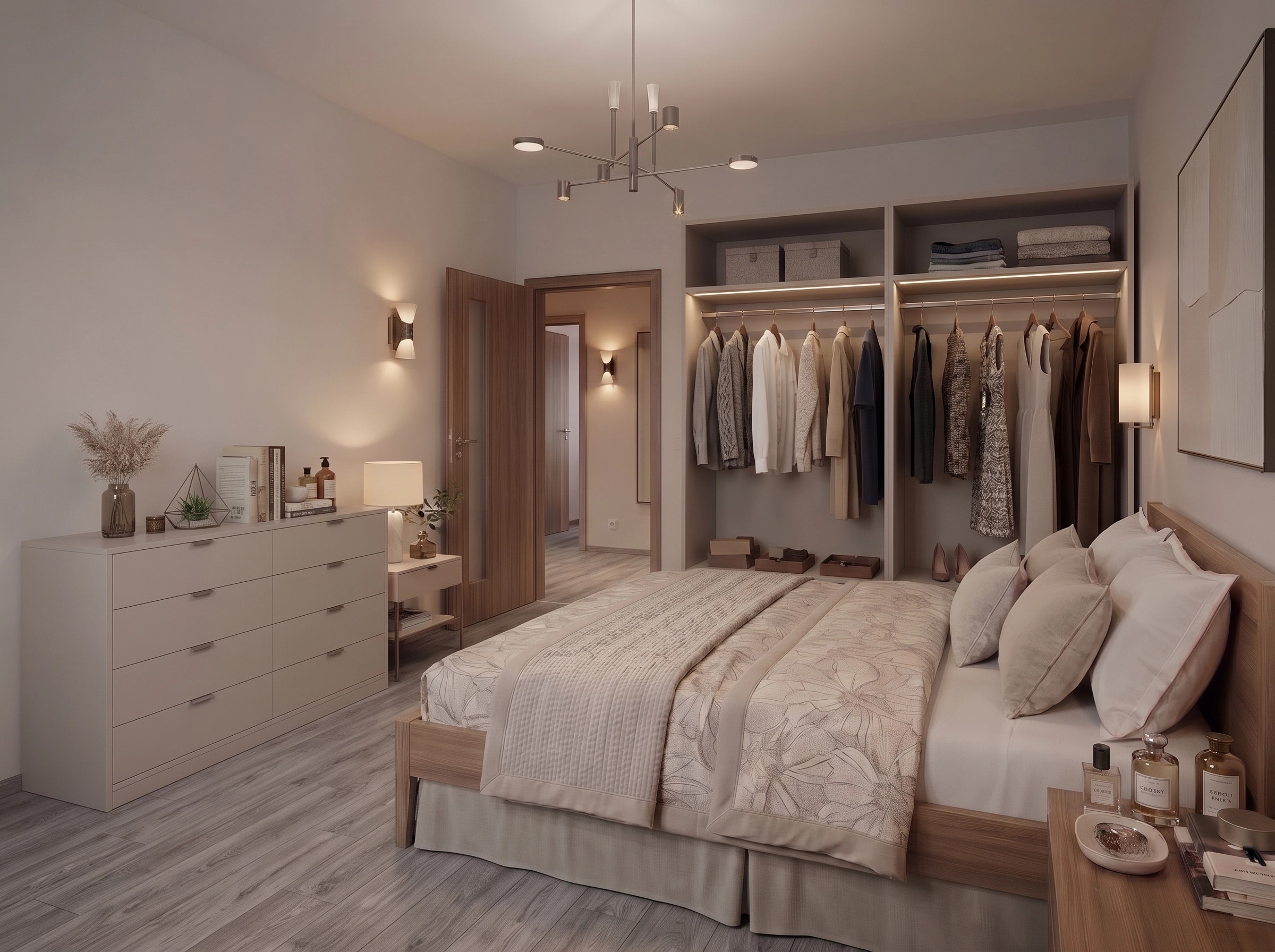Contemporary Bedroom design — interior photo by GenRoom AI