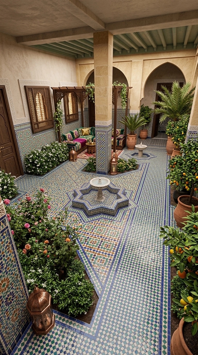 Landscape design in Arabian Courtyard style — Yard by GenRoom AI