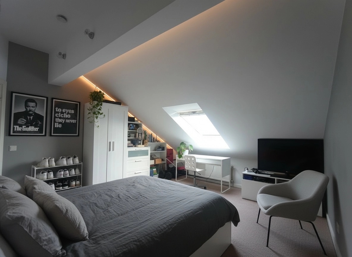 Contemporary Bedroom design — interior photo by GenRoom AI