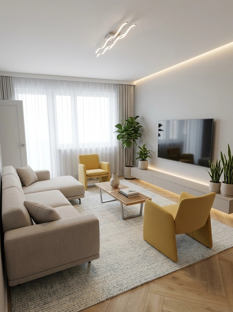 Minimalism Living Room design — interior photo by GenRoom AI