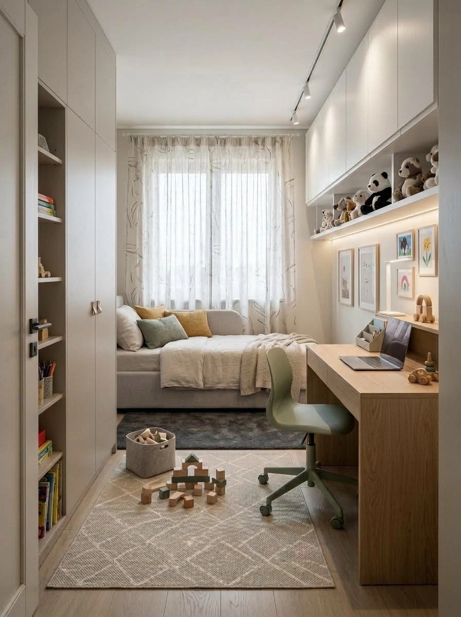 Contemporary Kids Room design — interior photo by GenRoom AI