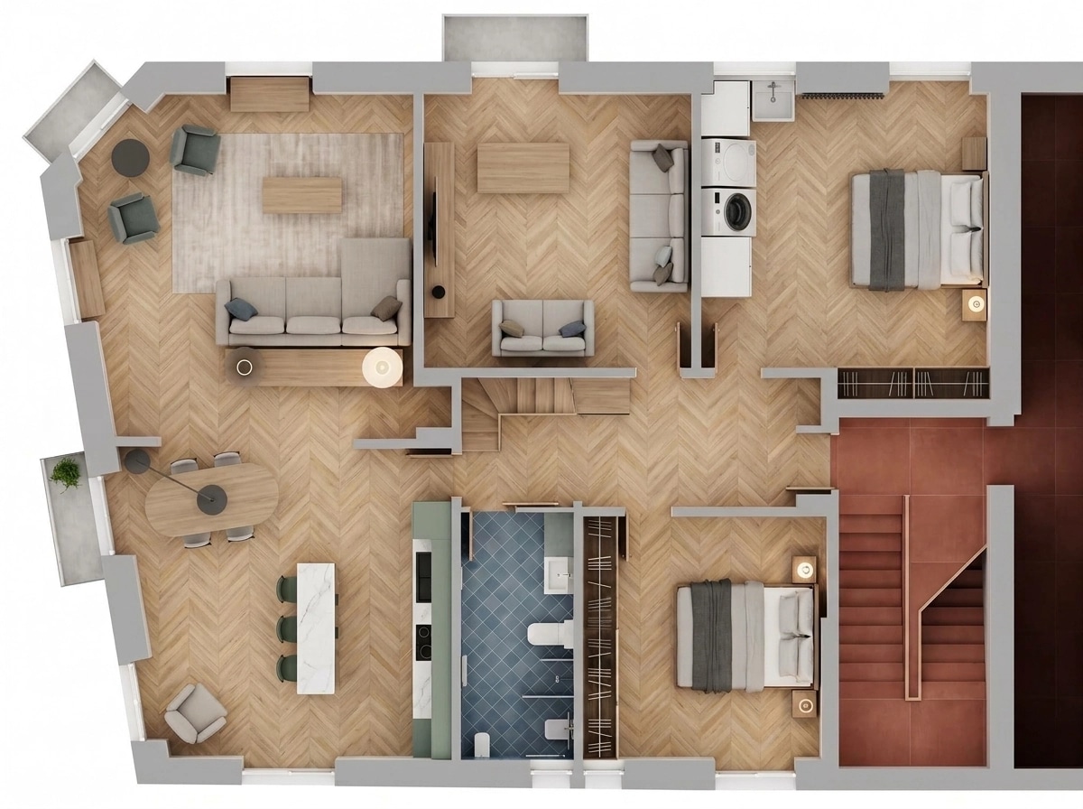Interior design in Contemporary style — Living Room by GenRoom AI