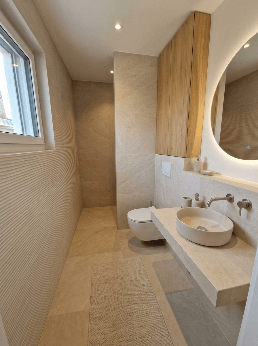 Design de interiores em estilo Japandi — Banheiro por GenRoom AI