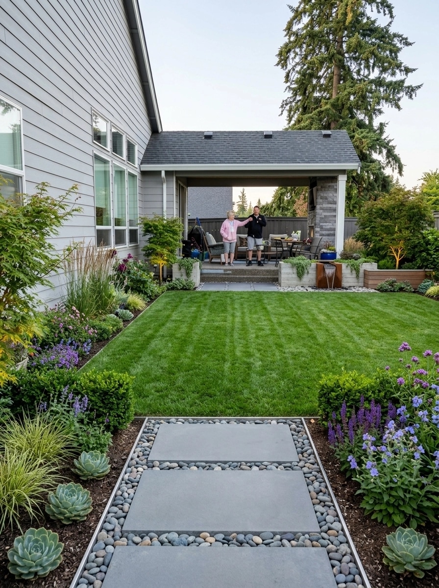 Landscape design in Contemporary Yard style — Yard by GenRoom AI