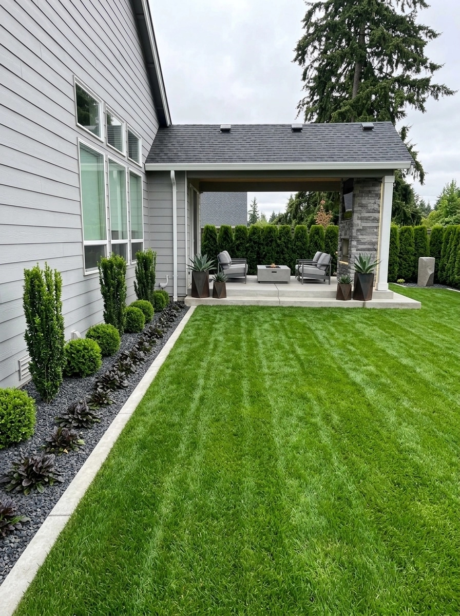 Landscape design in Minimalist Yard style — Yard by GenRoom AI